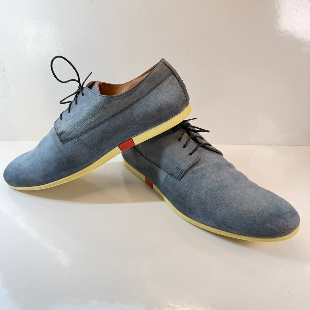 Louis Philippe Men’s Leather Derby Shoes – Size 45 / US 11.5 – Cushioned Support